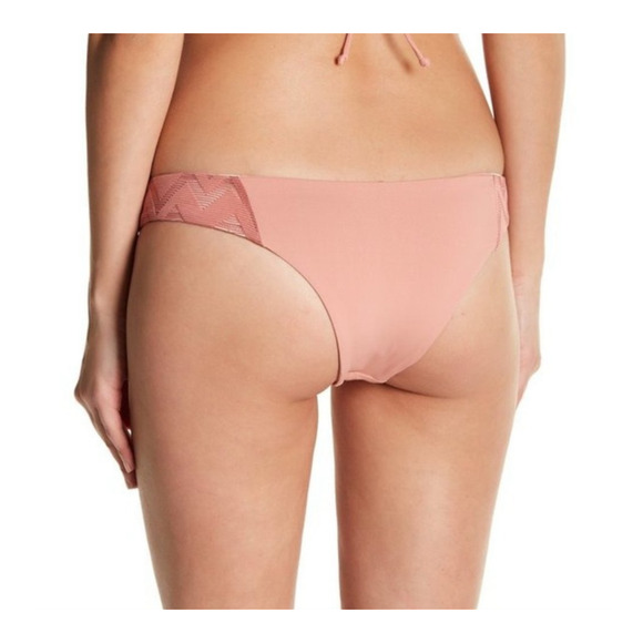 Tavik Byrdie Bottom Textured Chevron Bikini Bottom Rose Pink Size Medium - Picture 4 of 8